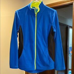 Women’s Blue, Lime, and Black Fleece Jacket